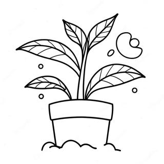 Colorful Seedling Growing Coloring Page 70384-58193