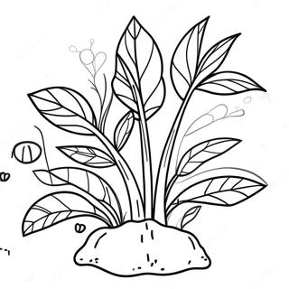 Colorful Seedling Growing Coloring Page 70384-58196