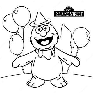 Happy 1st Birthday Sesame Street Coloring Page 70423-58226