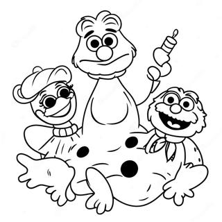 Happy 1st Birthday Sesame Street Coloring Page 70423-58227