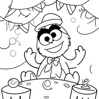 Happy 1st Birthday Sesame Street Coloring Page 70423-58228