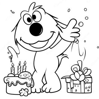 Elmo Celebrating Birthday Coloring Page 70424-58223