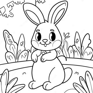 Rebecca Rabbit In A Colorful Garden Coloring Page 70444-58241