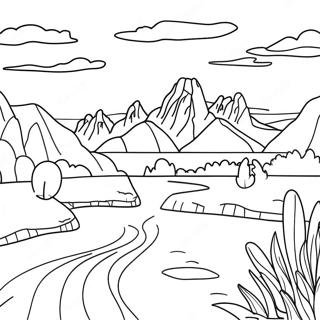 Wyoming Landscape Coloring Page 70453-58247