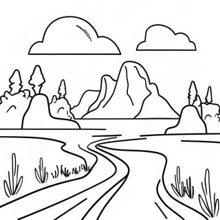 Wyoming Landscape Coloring Page 70453-58248