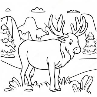 Colorful Wyoming Wildlife Coloring Page 70454-58249