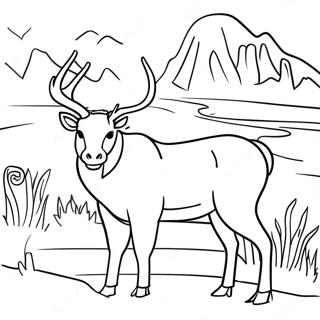 Colorful Wyoming Wildlife Coloring Page 70454-58250