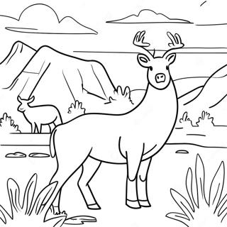 Colorful Wyoming Wildlife Coloring Page 70454-58252