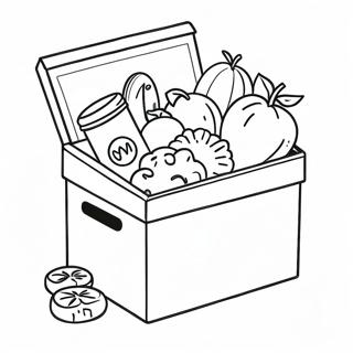 Colorful Food Donation Box Coloring Page 70474-58265