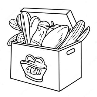 Colorful Food Donation Box Coloring Page 70474-58266