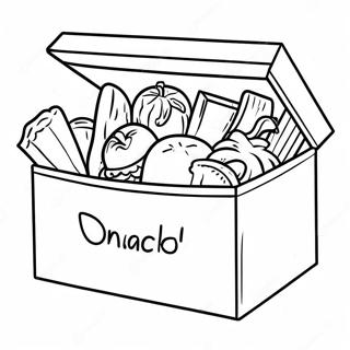 Colorful Food Donation Box Coloring Page 70474-58268