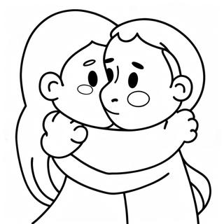 Hug Coloring Page 70483-58270