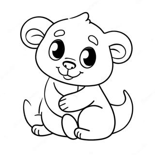 Cute Animal Hug Coloring Page 70484-58276