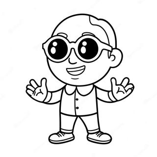 Funny Bitmoji With Sunglasses Coloring Page 70494-58283