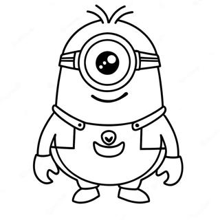 Funny Minion Kevin Coloring Page 70504-58293