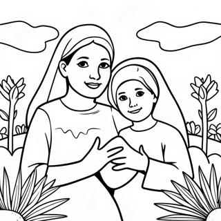 Esperanza And Mama In The Garden Coloring Page 70514-58297