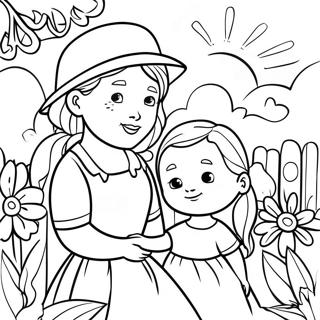 Esperanza And Mama In The Garden Coloring Page 70514-58298