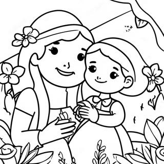 Esperanza And Mama In The Garden Coloring Page 70514-58299