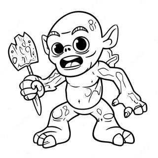 Gargantuar Zombie With Giant Club Coloring Page 70544-58318