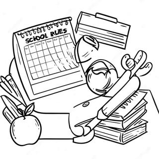 School Rules Coloring Page 70563-58336