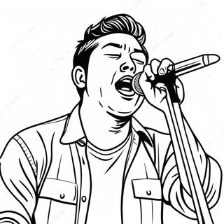 Chino Moreno Singing Coloring Page 70594-58361