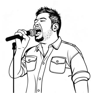 Chino Moreno Singing Coloring Page 70594-58362