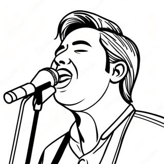 Chino Moreno Singing Coloring Page 70594-58363