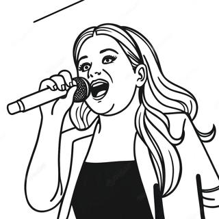 Meghan Trainor Singing On Stage Coloring Page 70614-58375