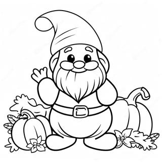 Thanksgiving Gnome Coloring Page 70643-58398