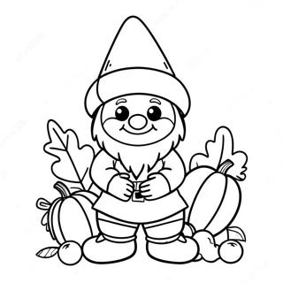 Thanksgiving Gnome Coloring Page 70643-58399