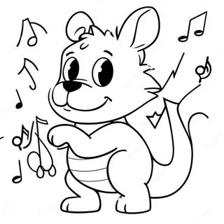 Bebop With Musical Notes Coloring Page 70654-58405