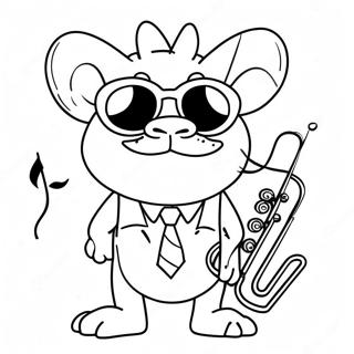 Bebop With Musical Notes Coloring Page 70654-58406