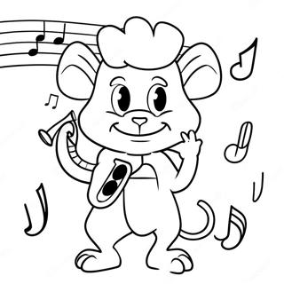 Bebop With Musical Notes Coloring Page 70654-58407