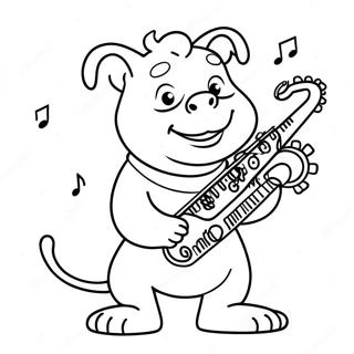 Bebop With Musical Notes Coloring Page 70654-58408