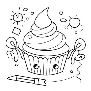 Delicious Cupcake Baking Coloring Page 7065-5750