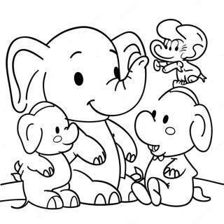 Babar With Friends Coloring Page 70674-58420