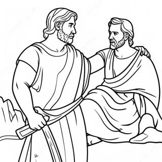 David And Saul Coloring Page 70683-58432