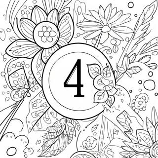 Number 4 Coloring Page 70693-58438