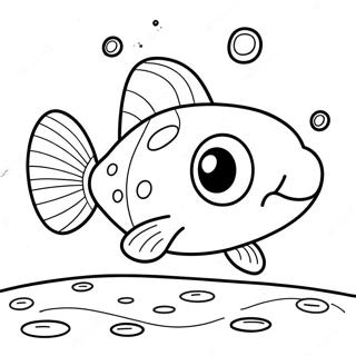 Cute Tadpole Swimming Coloring Page 70704-58468