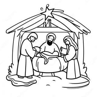 Manger Scene Coloring Page 70743-58479