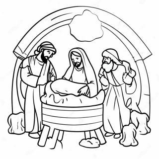 Manger Scene Coloring Page 70743-58480