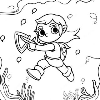 Link In The Ocean Coloring Page 70764-58493