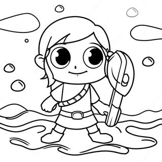 Link In The Ocean Coloring Page 70764-58494