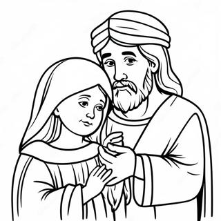 Mary And Joseph With Baby Jesus Coloring Page 70784-58516