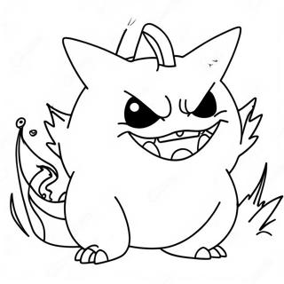 Creepy Gengar Coloring Page 70794-58519