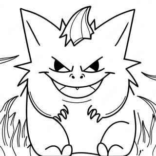 Creepy Gengar Coloring Page 70794-58520