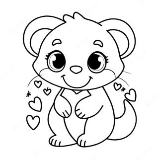 Valentine Animal Coloring Pages