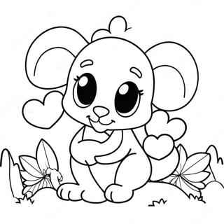 Valentine Animal Coloring Page 70803-58540