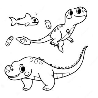 Dinosaur Shark Coloring Page 70813-58543