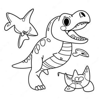 Dinosaur Shark Coloring Page 70813-58544